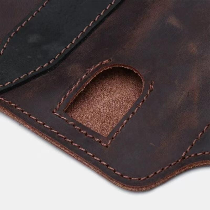 Cross border spot EDC leather knife case flashlight tactical leather case retro