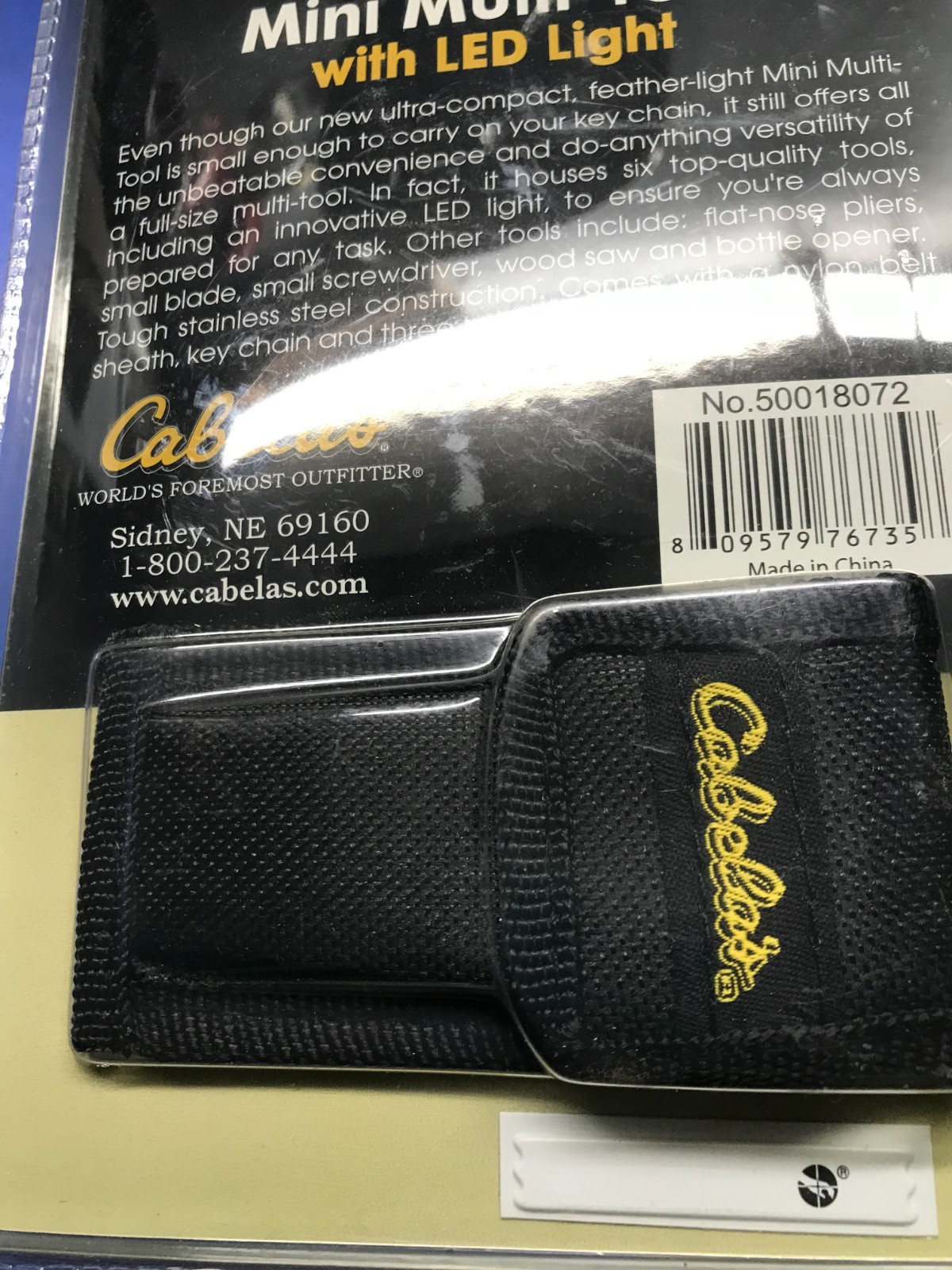 Cabela’s Mini Multi-Tool LED Light & Nylon Pouch NOS