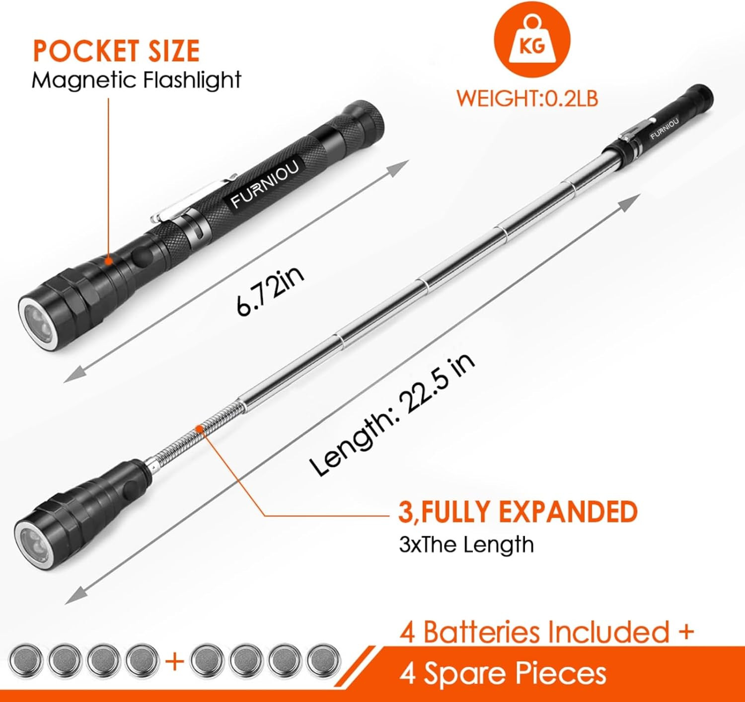 Valentines Day Gifts for Men, LED Magnetic Pickup Tool, Stocking Stuffers for Ad