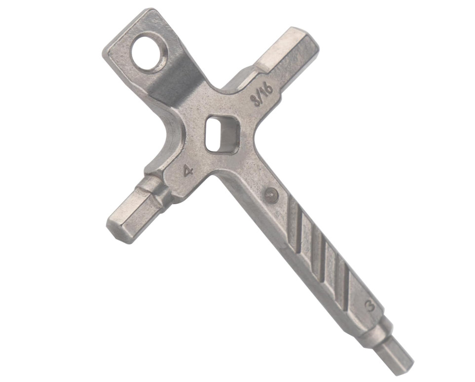 Hex Key Allen Wrench Photography EDC Multi-tool 4-in-1 Set (3mm, 4mm, 3/16, Flat