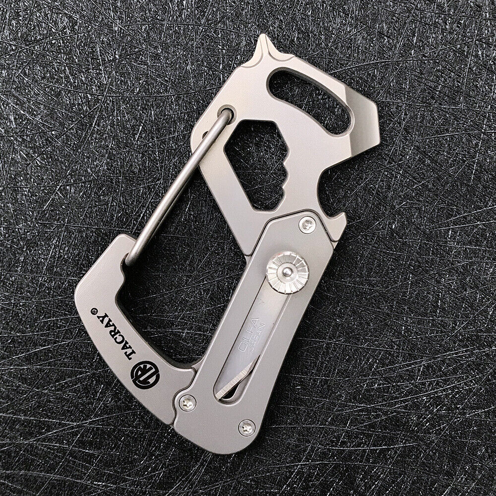 Titanium Alloy Keychain EDC Multifunction Tool Wrench Screwdriver Bottle Opener