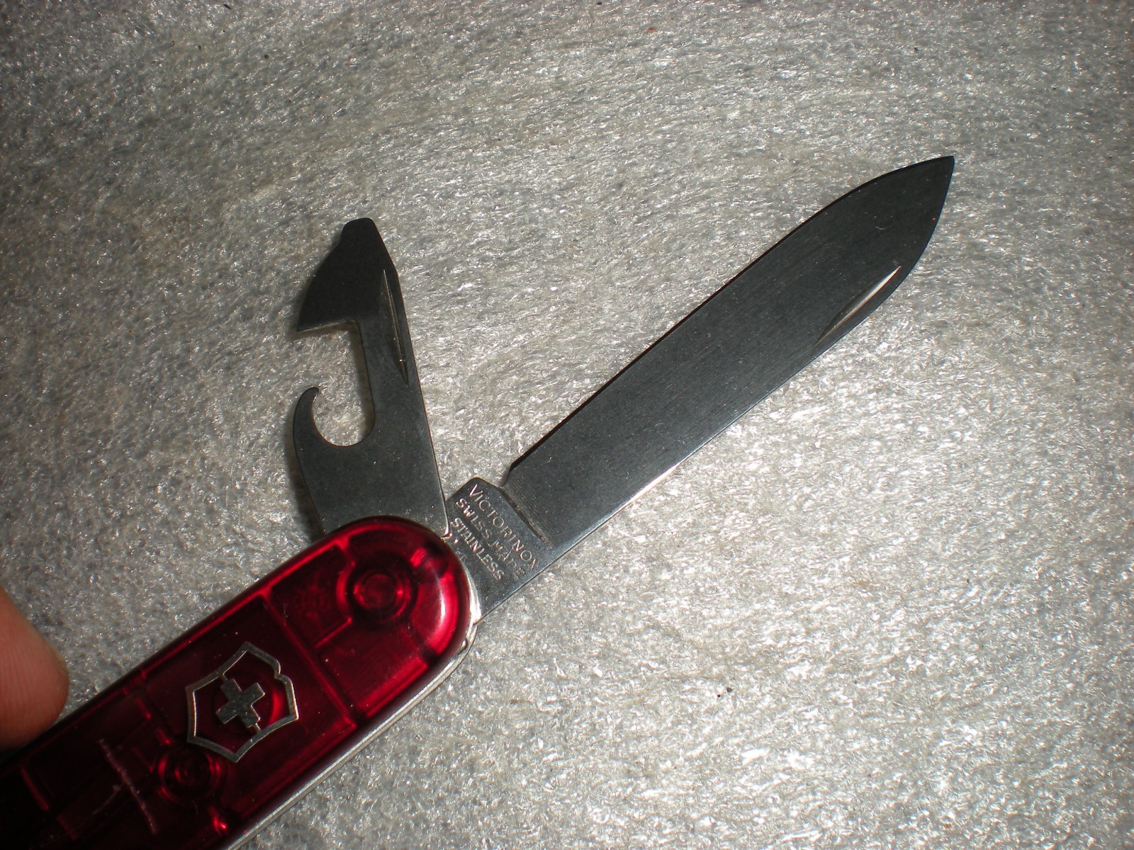 Victorinox Officier Suisse TRANSPARENT Red Swiss Made Army Knife Multi Tool
