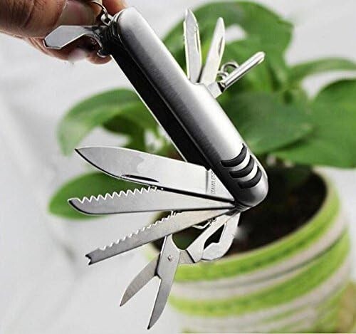 Multi Function Pocket Tools Chest Knife Stainless Steel with 11 features