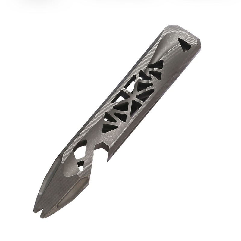 TWOSUN Titanium Alloy Hollow Out Pry Bar Crowbar Opener Pocket EDC Multi Tools