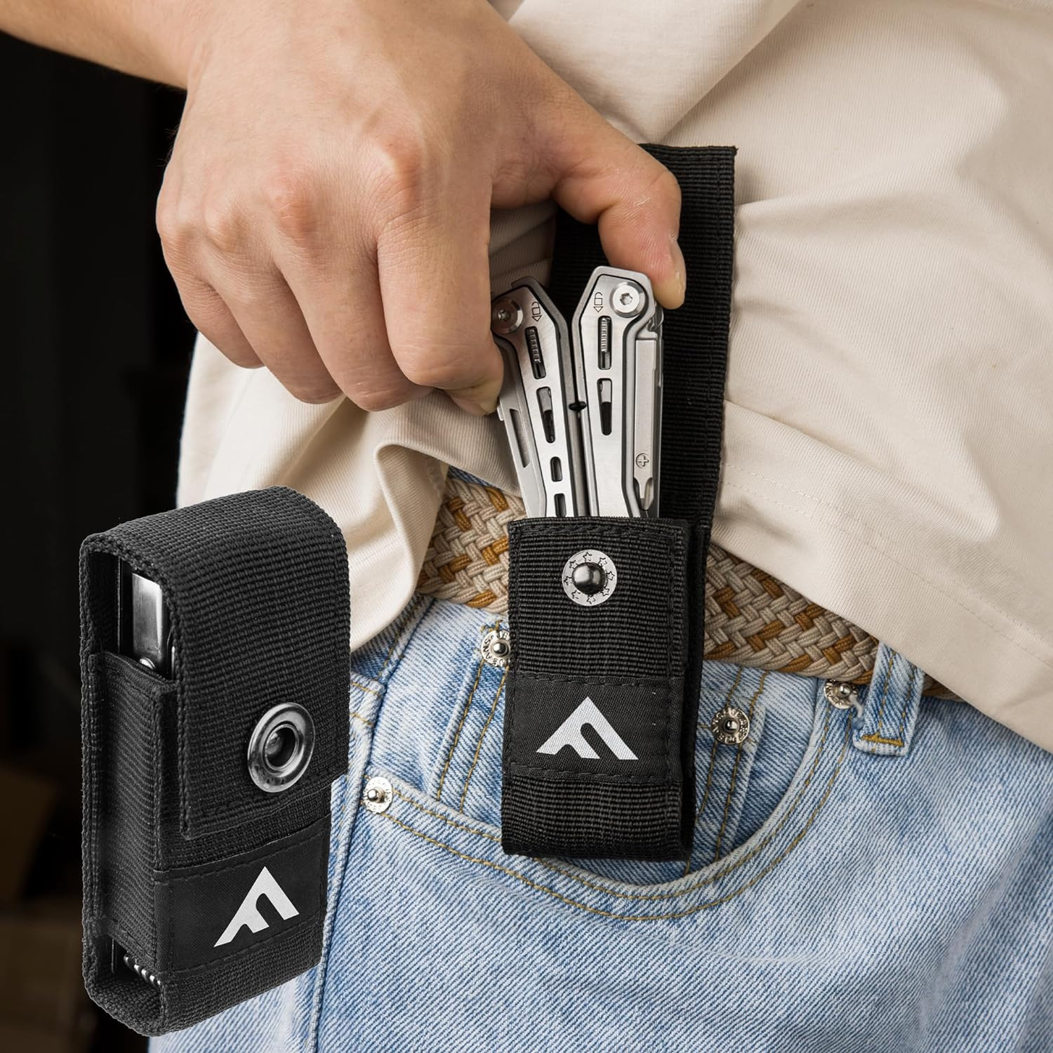 16-In-1 Stainless Steel Multi Tool, Gifts for Men Dad, EDC Multitool with Pocket