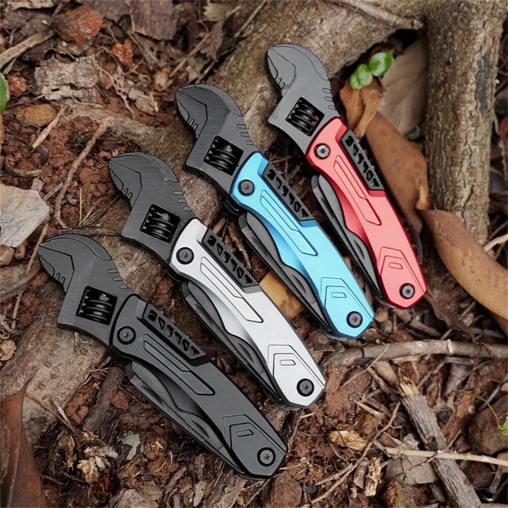 Multi Function Knife Tool With Screwdriver Wrench Purpose Travel Pocket Folding