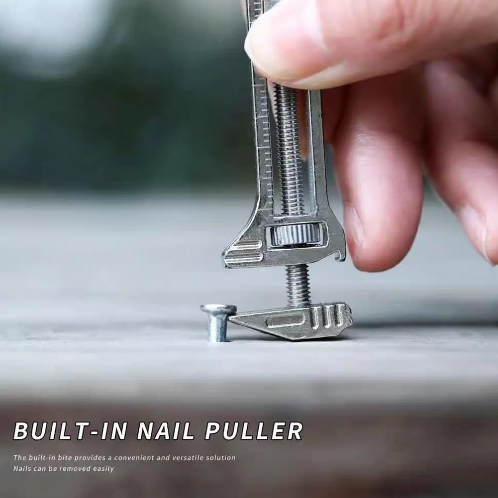 Compact Titanium Multi-tool Pocket Multitool Mini Wrench Bottle Opener Keychain