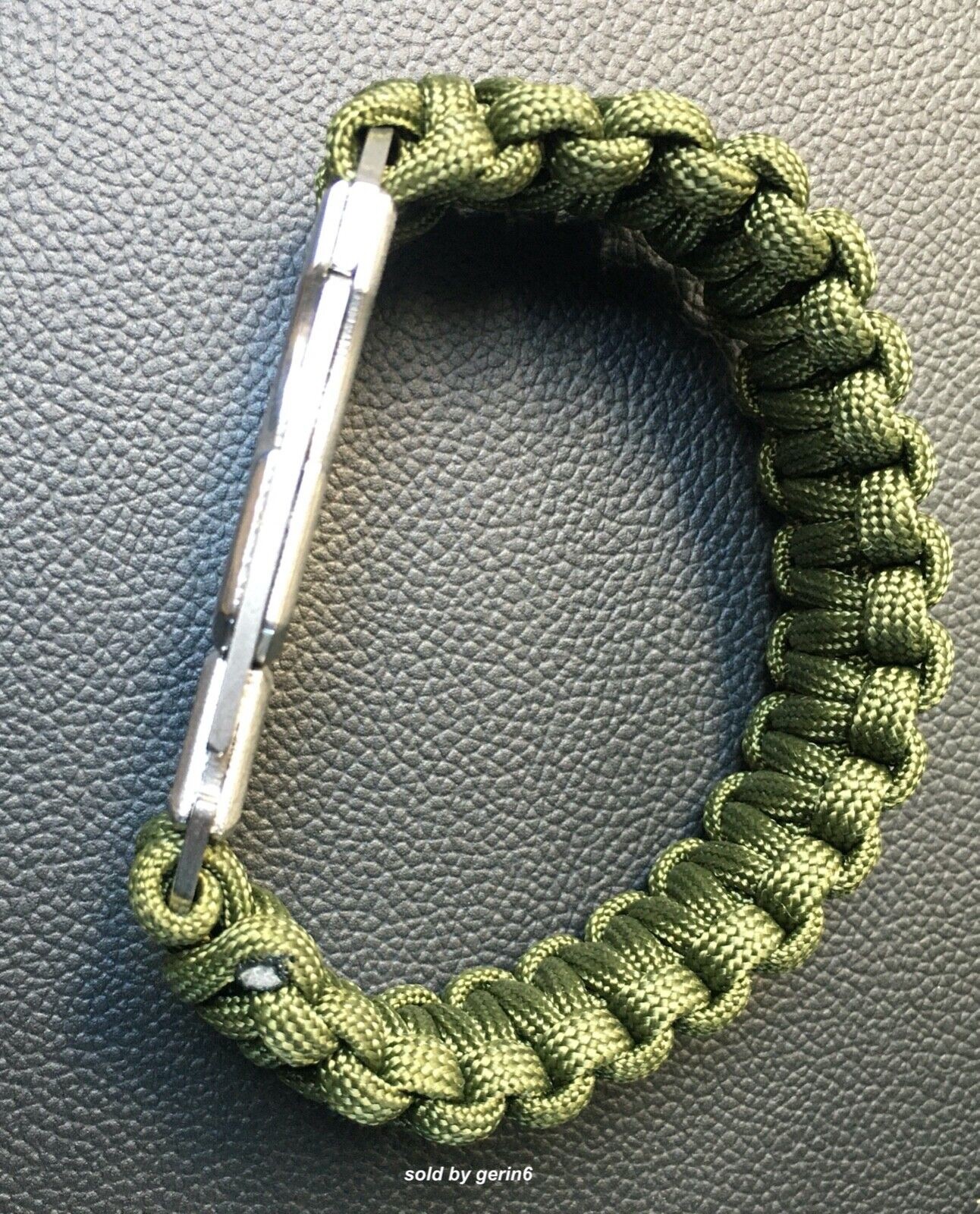 Paracord Emergency Tactical EDC Survival Knife Bracelet, Army Green BR12 New
