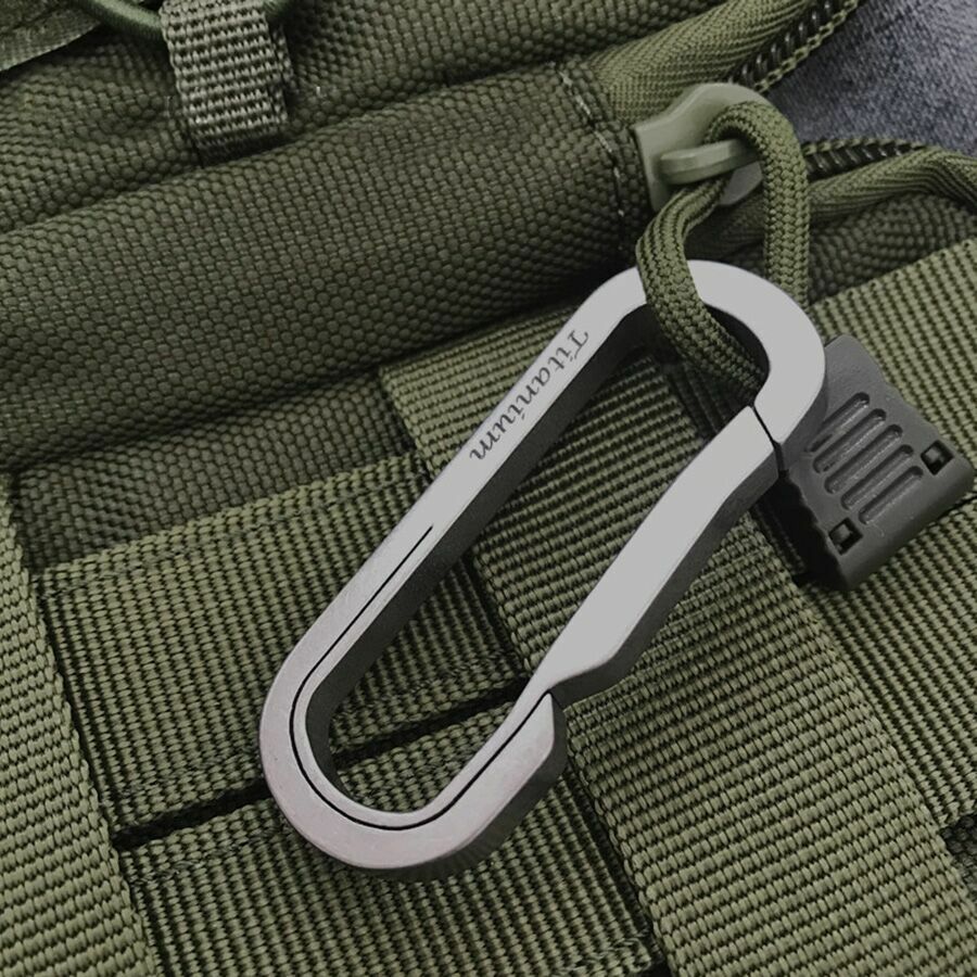 Titanium Alloy Multi EDC Keychain Carabiner Key Chain Backpack Hanging Buckle