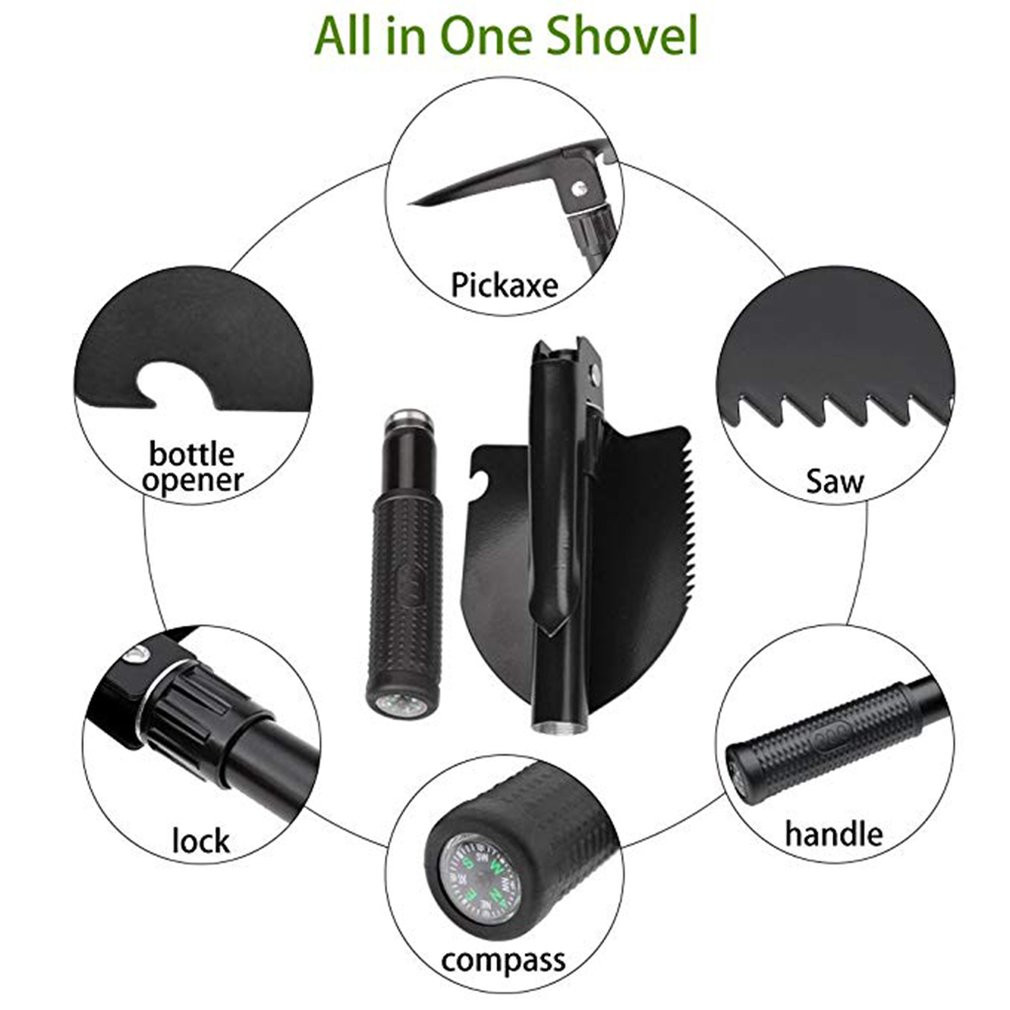 Outdoor Military Trenching Three-in-one Multi-fuFolding Tool With nctional