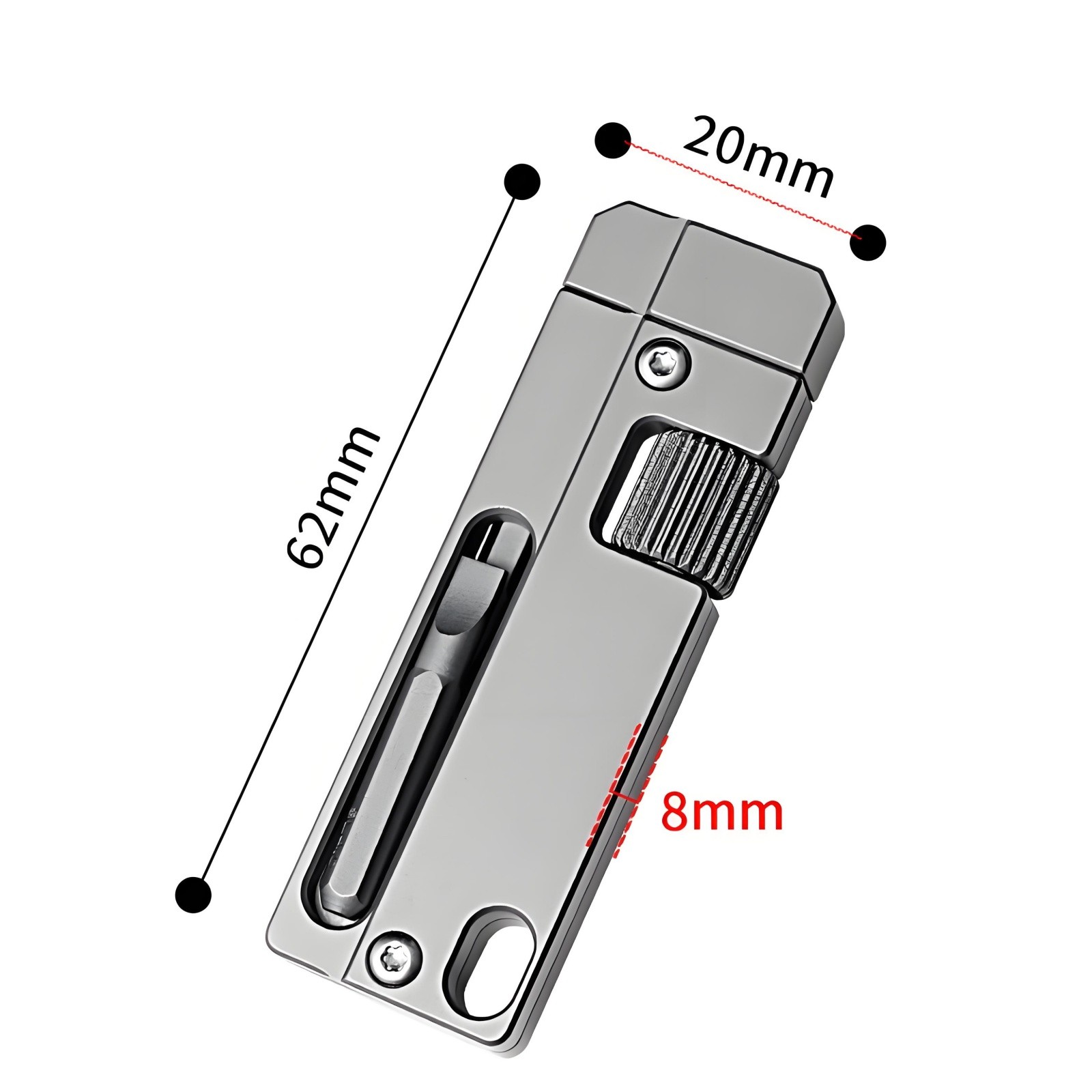 Titanium Alloy Multi-Tool Adjustable Wrench EDC Pocket Tool with Screwdriver