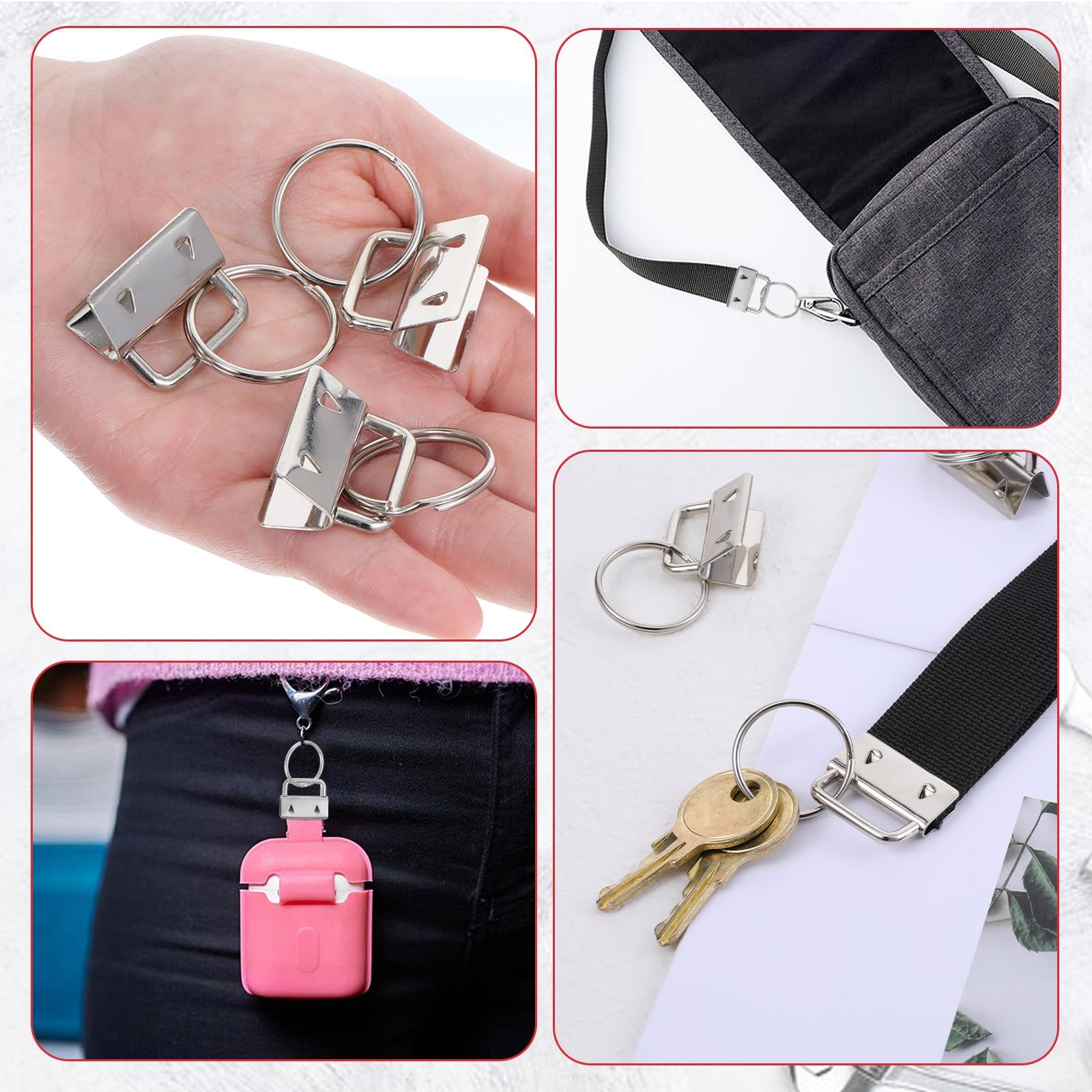 Keychain Hardware Set Key Fob Hardware 1 Inch with Plier Hardware Supplies