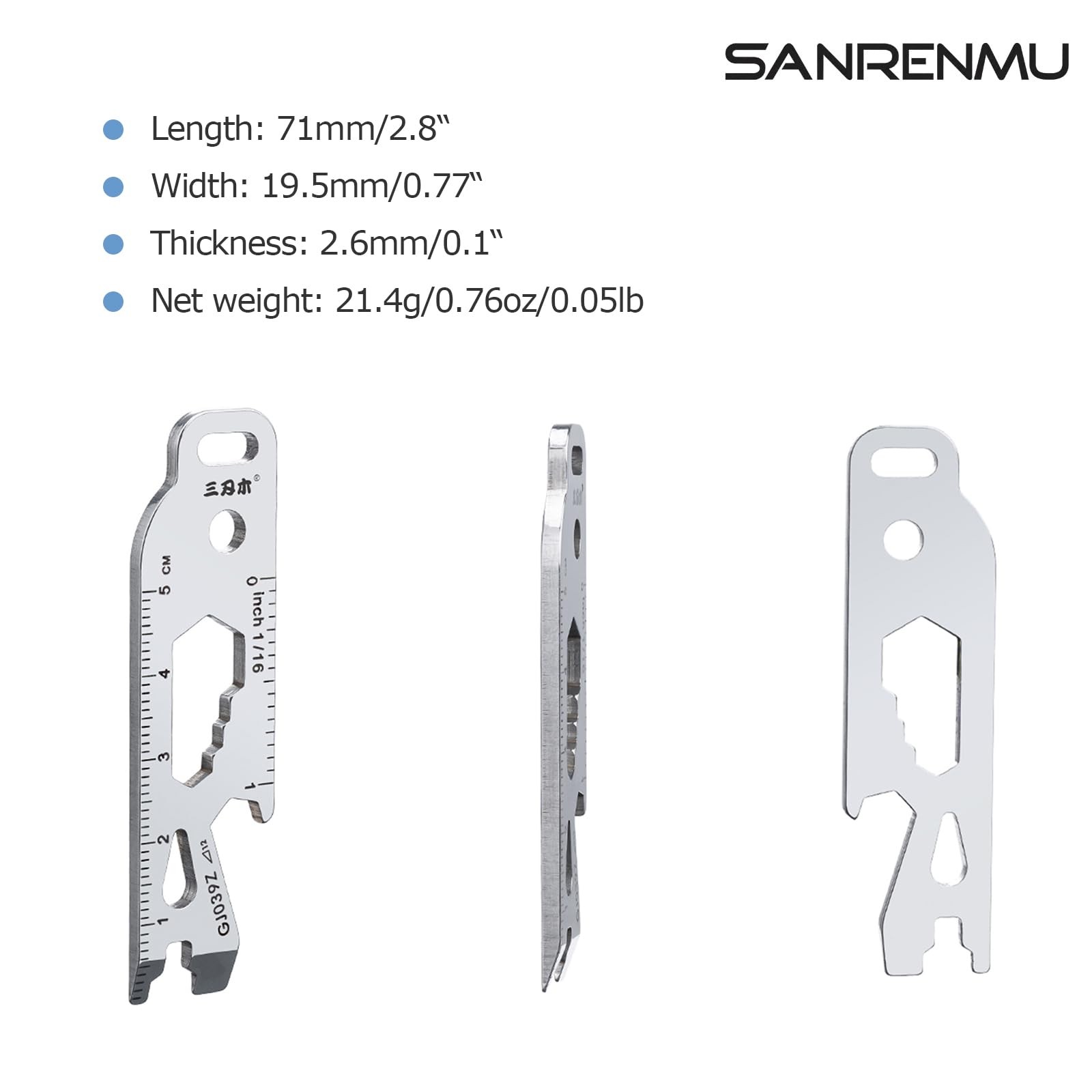 Pry Bar Mini Multi Tool Bottle Opener with Wrench Function Stainless…