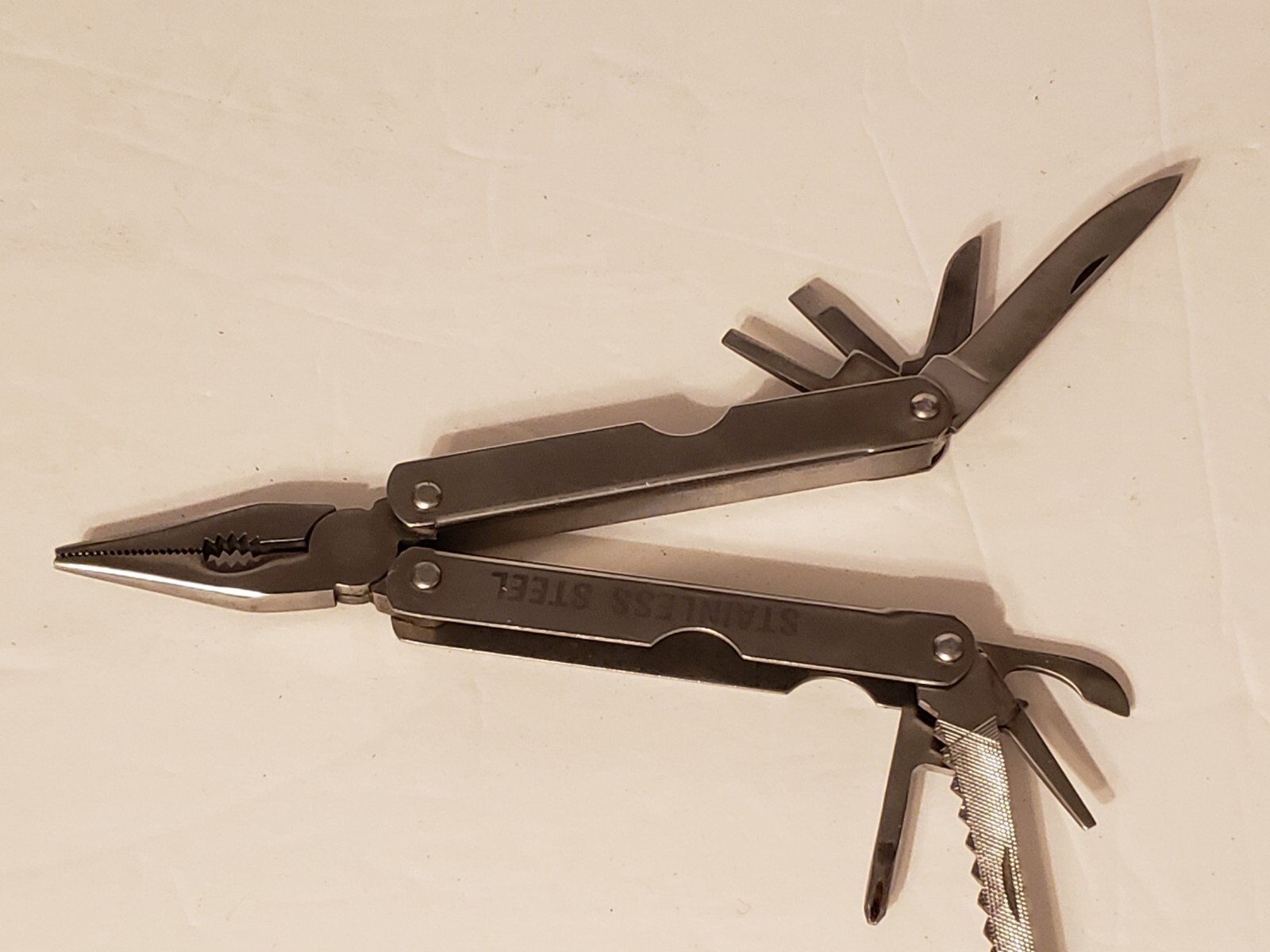 Alltrade Branded Folding Multi Tool With Sheath Pliers Knives Screw Driver Saw