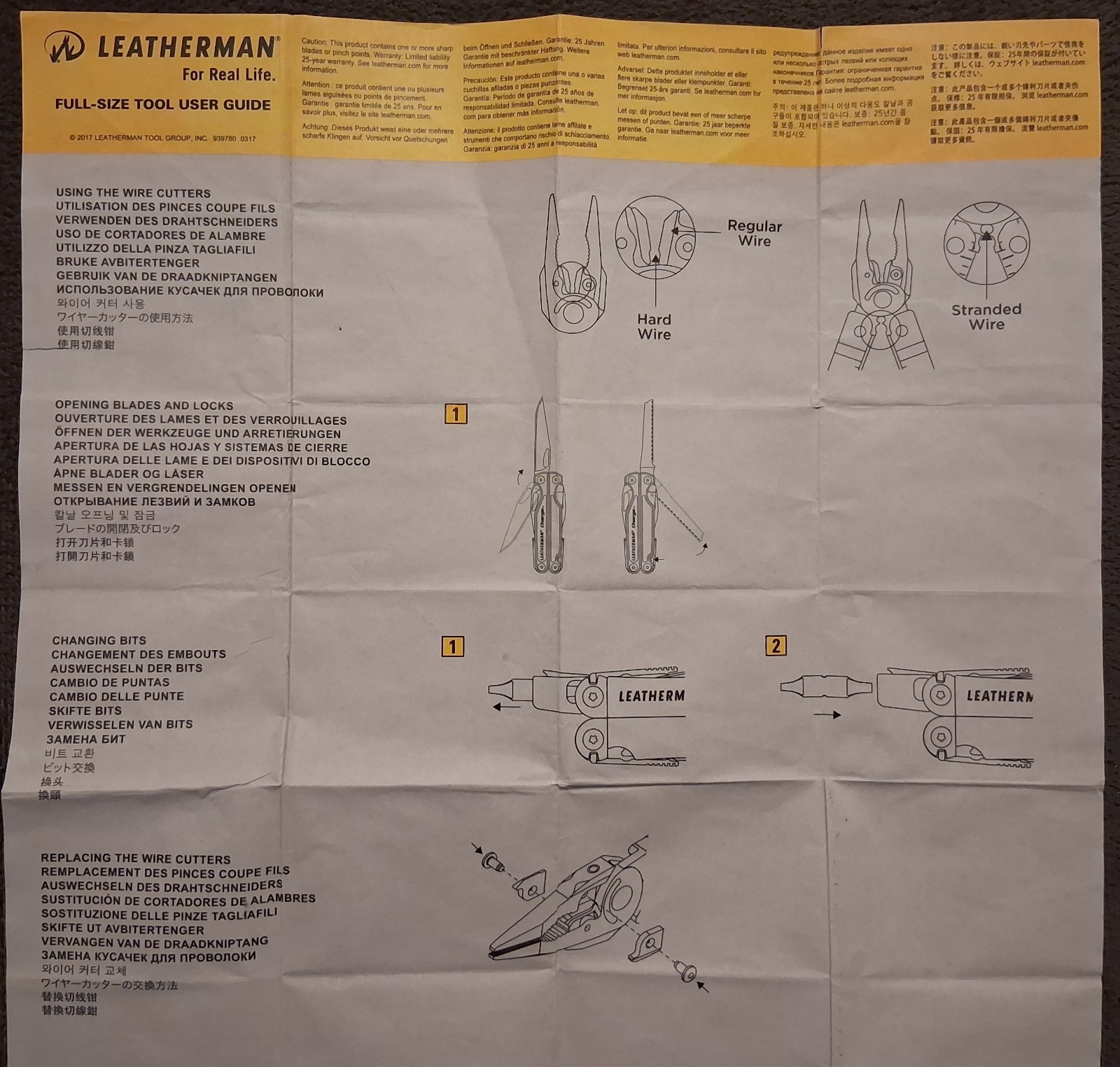 Leatherman Multi-Tool Original Instruction Manual Guide OEM Genuine