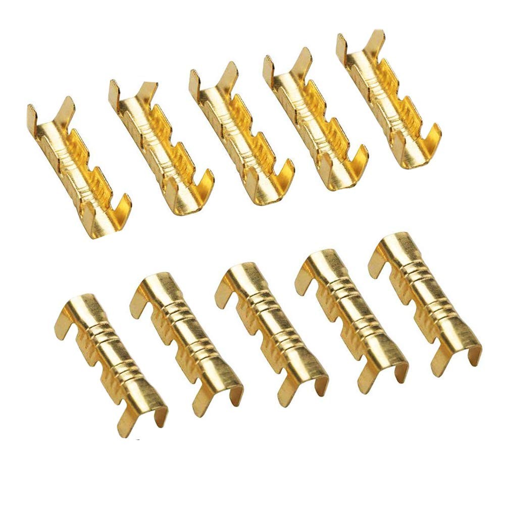 200pcs Ushaped Terminal Tab Small Teeth Pressing Button Quick Connect Terminal W