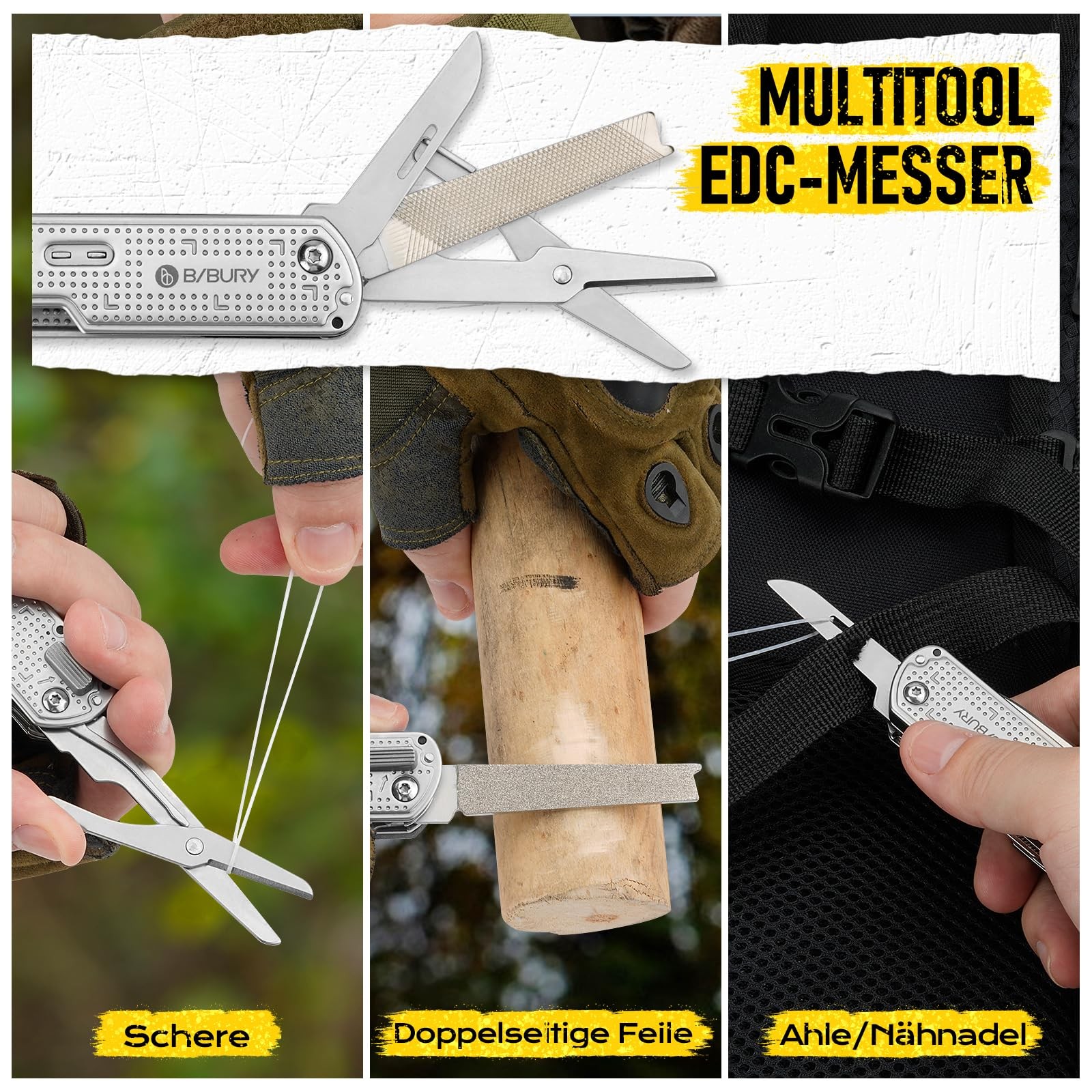 Father’s Day Gift for Dad, Pocket Knife EDC Multitool Stainless Steel, Gifts…