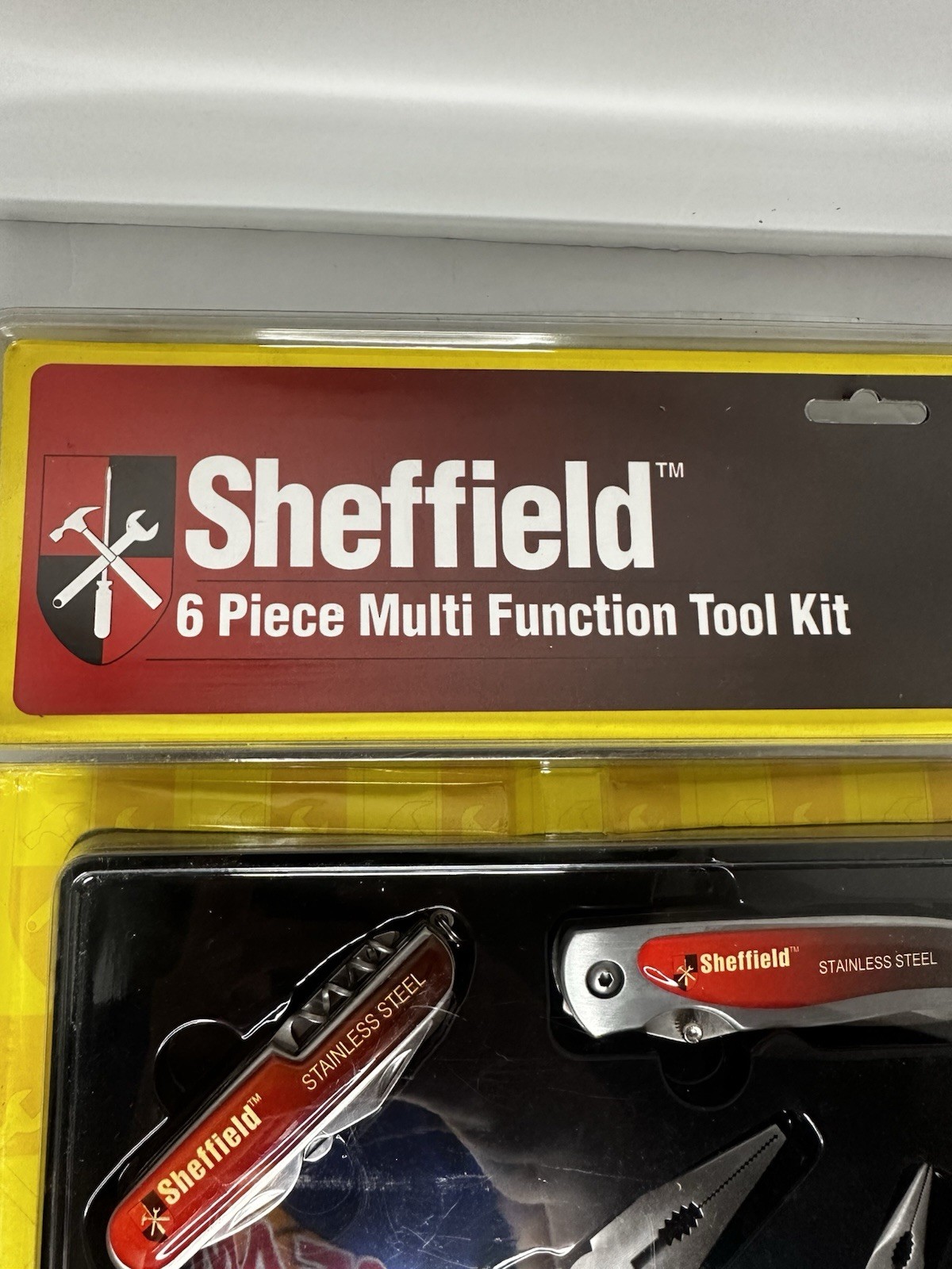 NEW Sheffield 6 Pc Tool Kit 3 Pocket Knife 2 Multi Tool & Flashlight