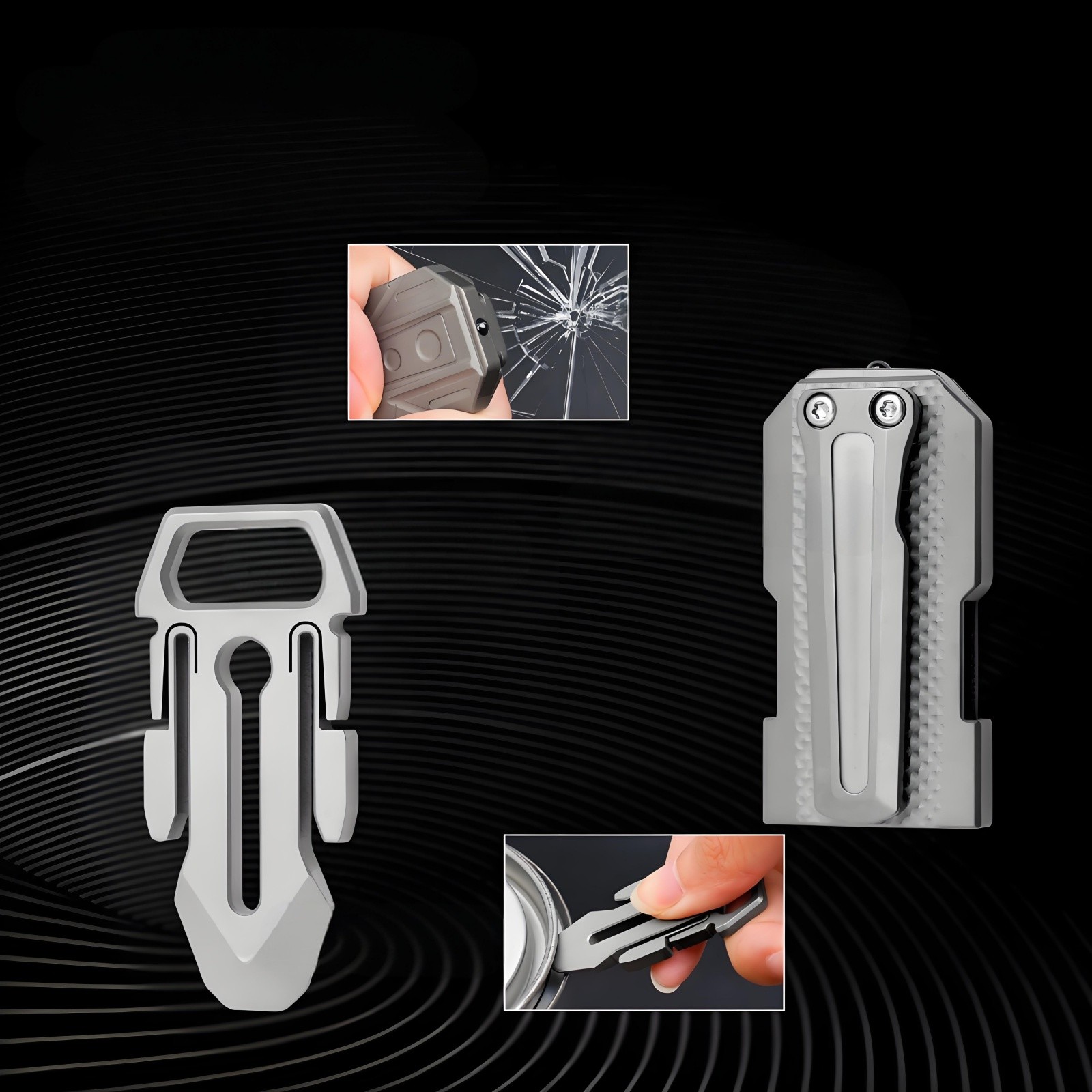 Titanium Alloy Quick Buckle Detach Belt Waist Clip Keychain Holder Hanging EDC