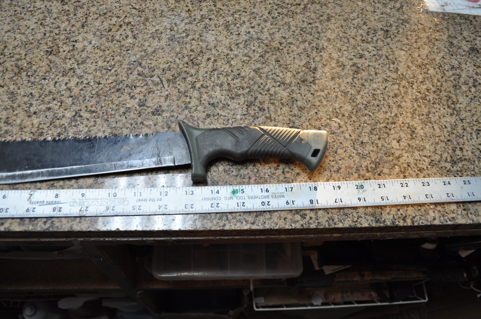 Ozark Trail 10” Machete With Saw Teeth NO SHEATH, Used, see pictures for info