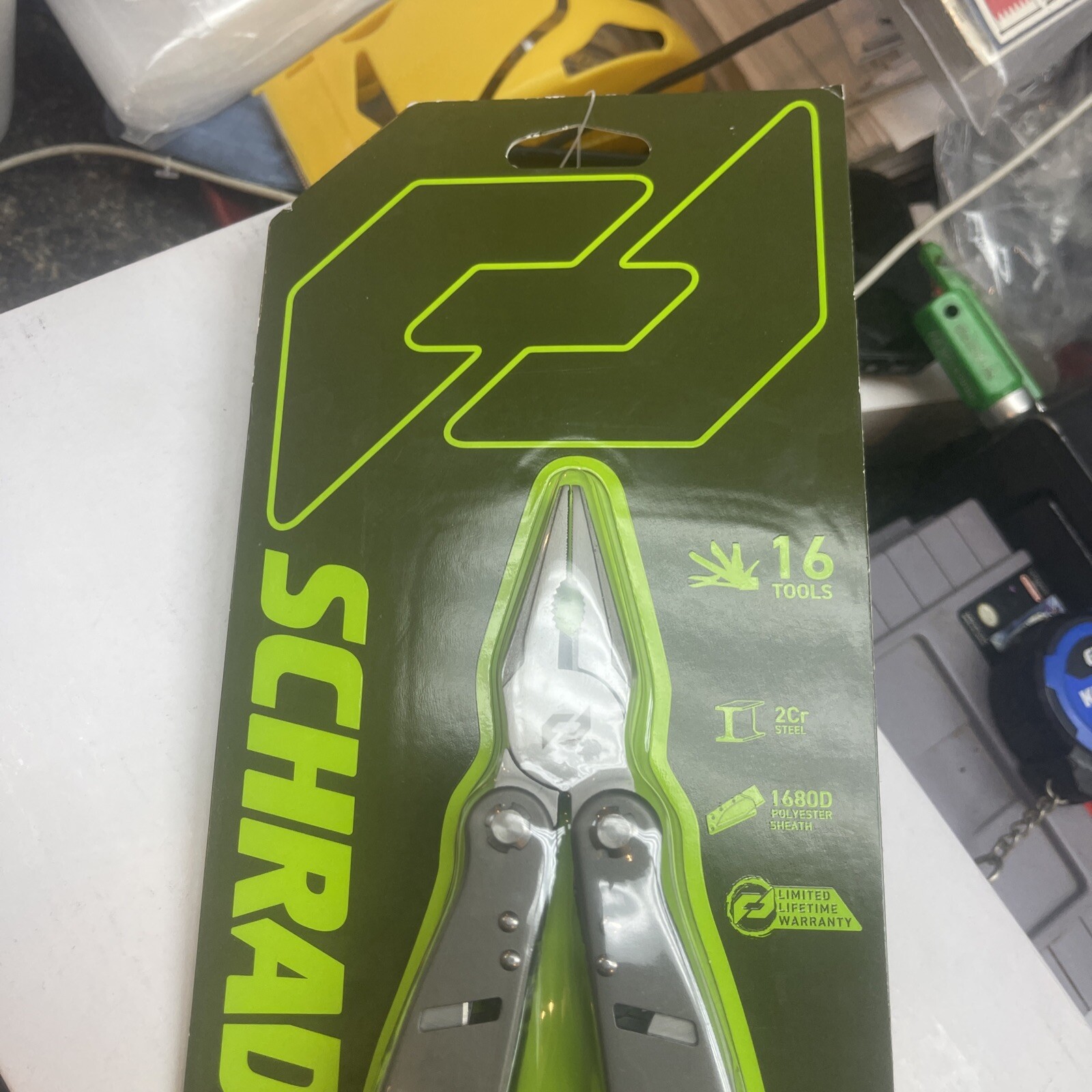 NEW Schrade Tough Tool Multi Tool Knife 16 Tools Camping Shop W/Sheath
