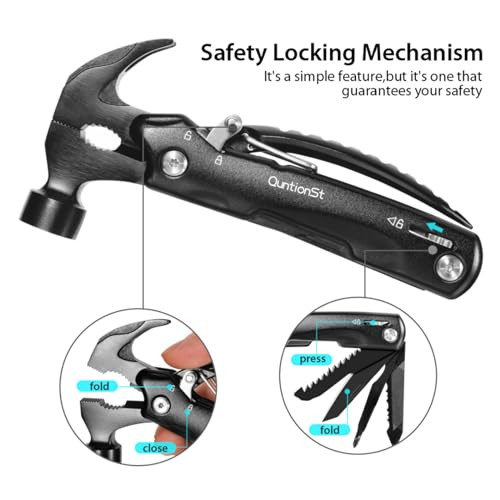 Gifts for Men,12-in-1 Hammer Multitool, Stocking Stuffers for Men,Christmas