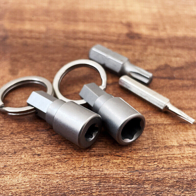 Titanium Alloy Magnet Quick Buckle Detach EDC Keychain w/ Key Ring