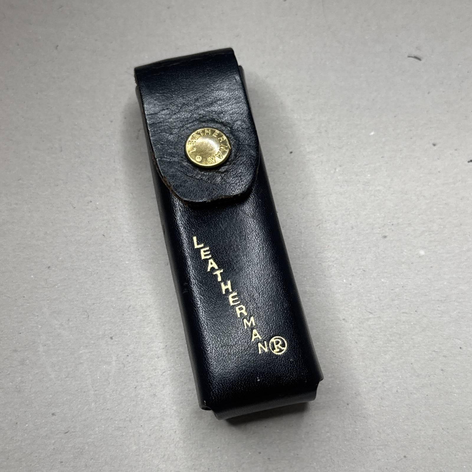 Leatherman Original Black Leather Belt Sheath ONLY – 4” Tool Case- Vintage NOS