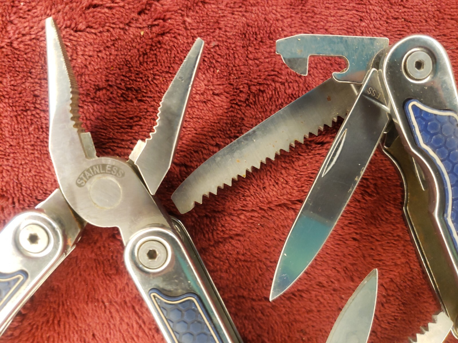 Lot of 2 Kobalt Blue Mini Multi Tool Knife
