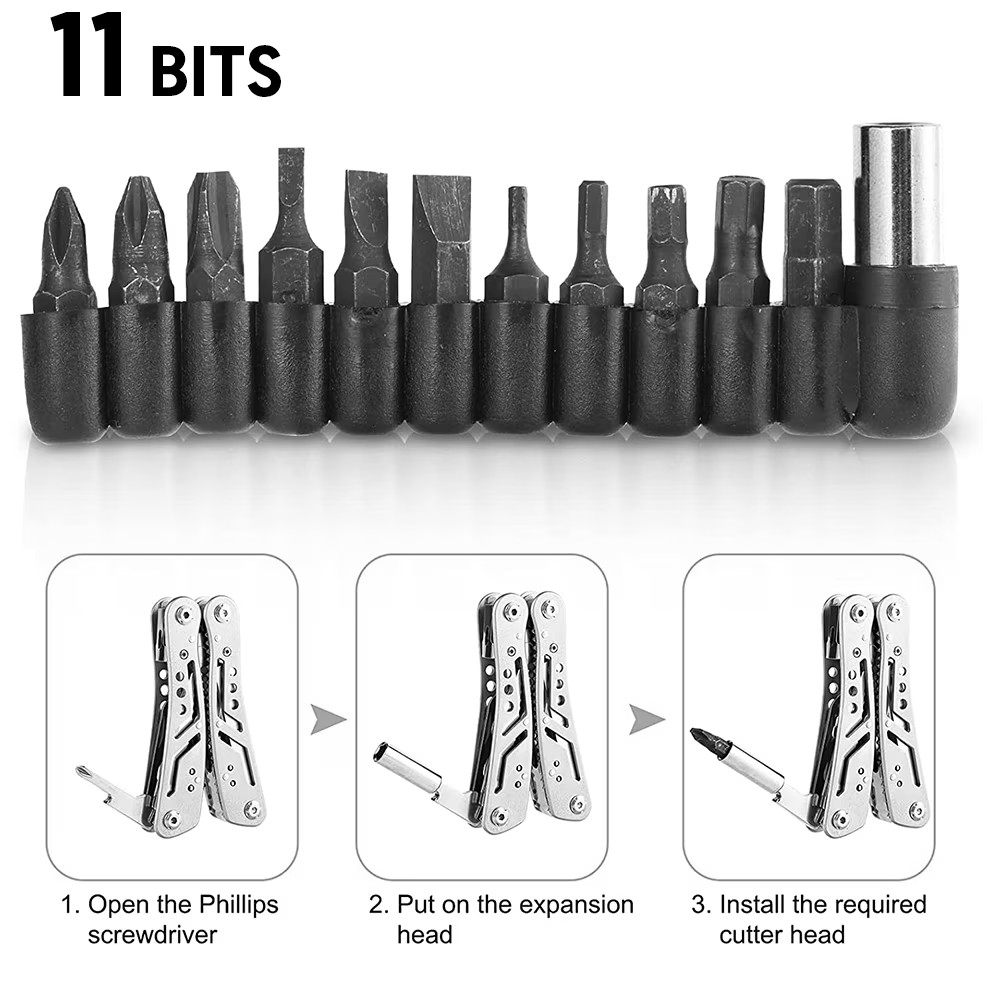 21-in-1 Multitool Folding Pocket Knife Survival Tool Set Hiking Camping