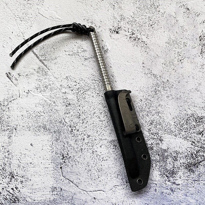 Titanium Outdoor Multi Tool EDC Tea Knife Ice Pick Tea Cake Pick with K Sheath