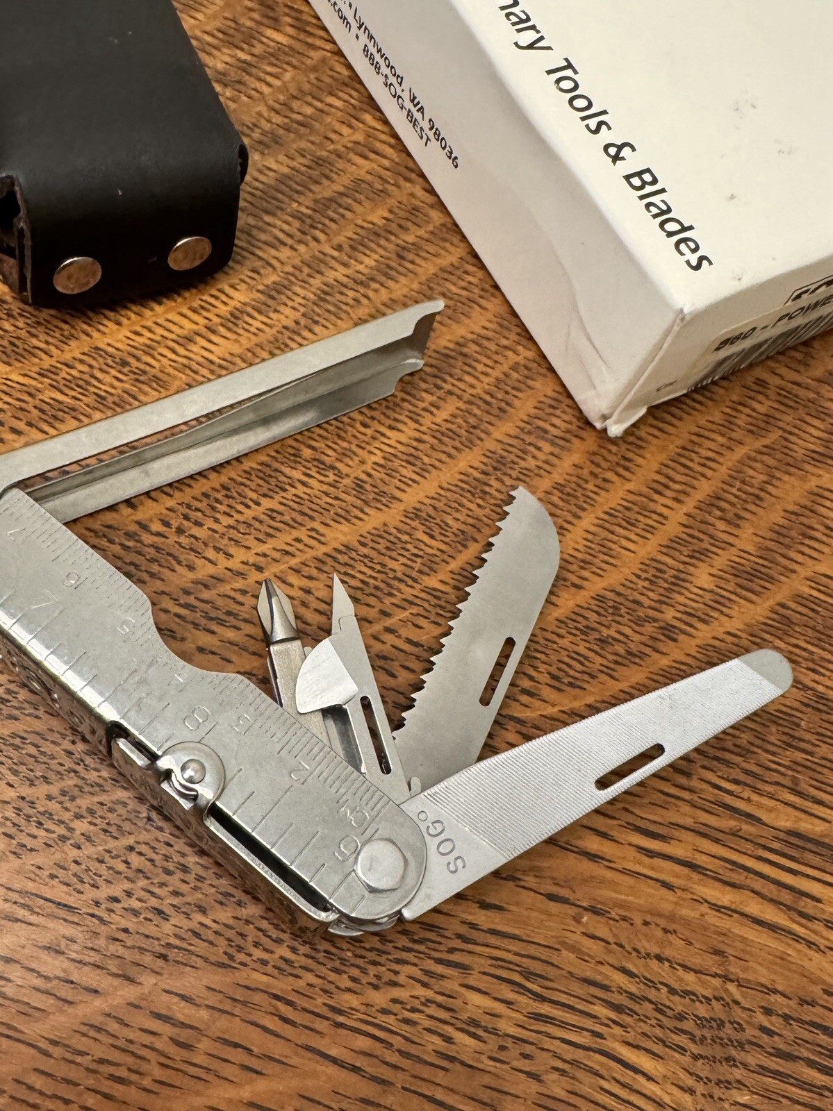 VINTAGE EARLY SOG POWER LOCK S60 UNUSED IN BOX/CASE MULTI TOOL KNIFE LYNNWOOD WA