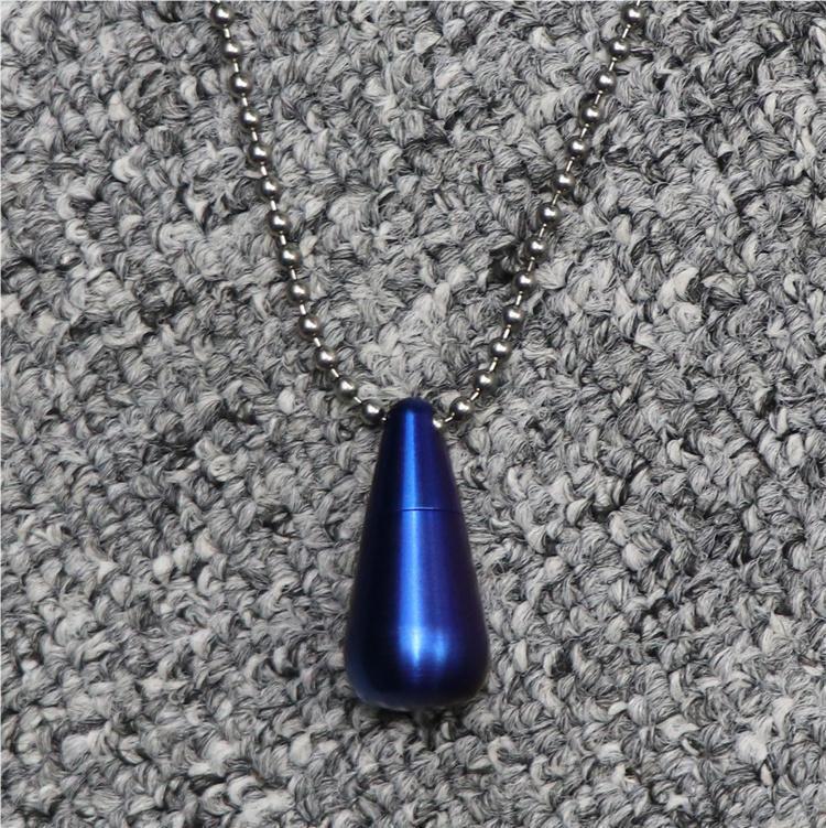 Titanium Pill Case Organizer Container Holder Waterproof EDC Keychain Pendant