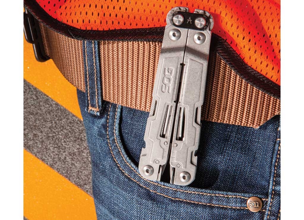 SOG SOG-PA1001-CP PowerAccess Stainless Steel Multi-Tool 18 Tools, Stone Wash