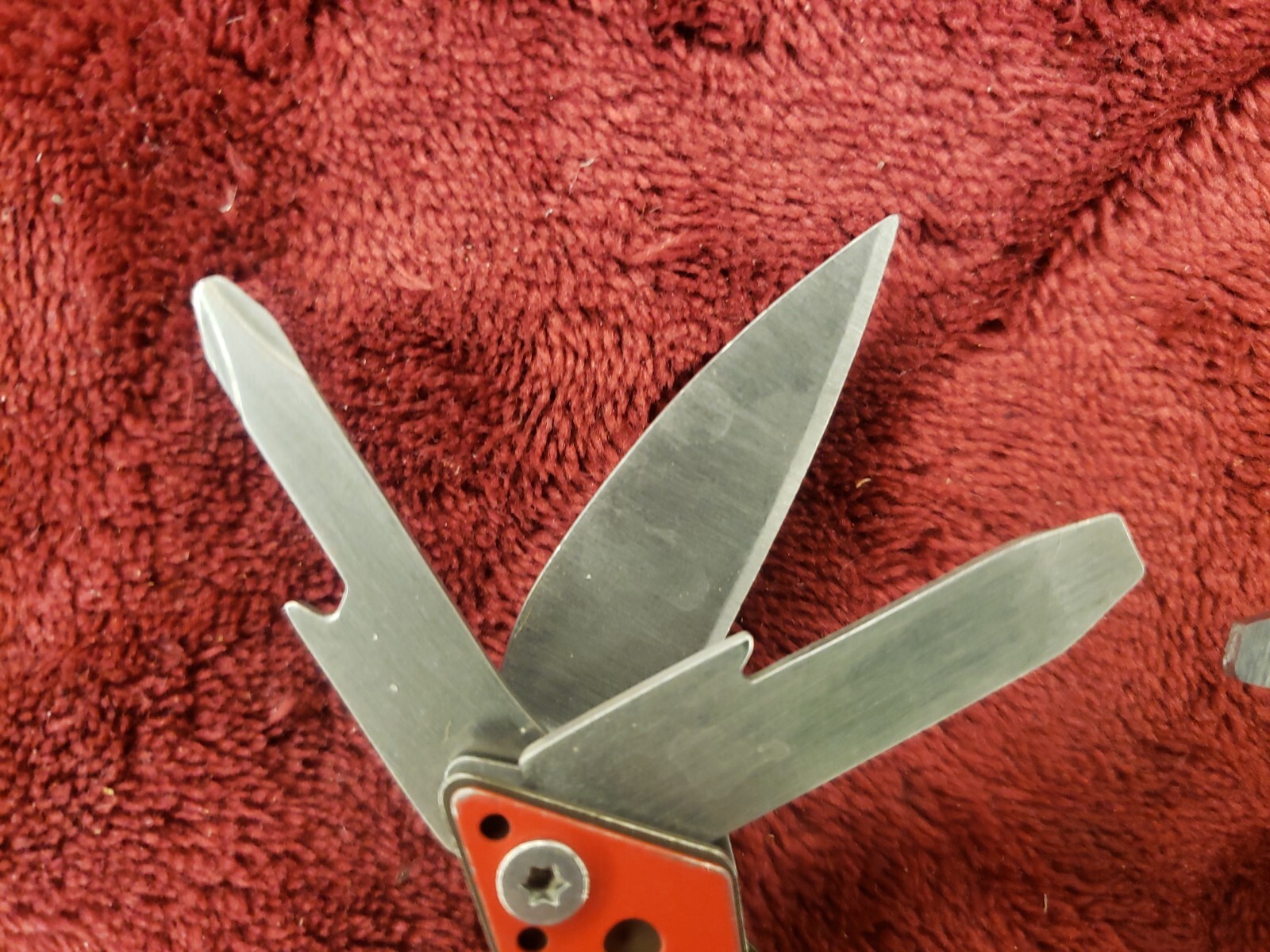 Lot of three Cabela’s Multi Tool Stainless Clear, Teal Green & Red