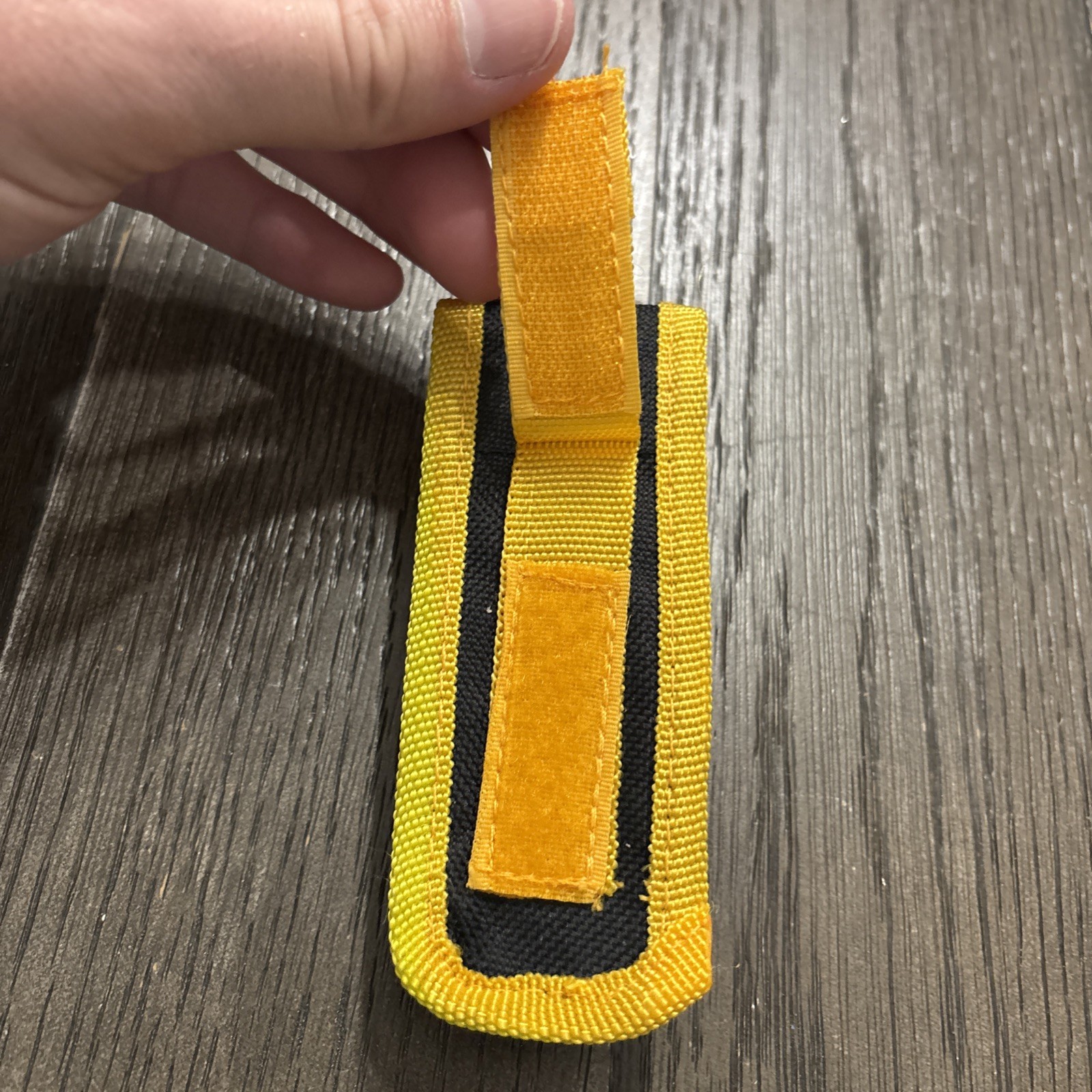 Nylon Flashlight, Knife, Tool Holder. 5”. Yellow & Black