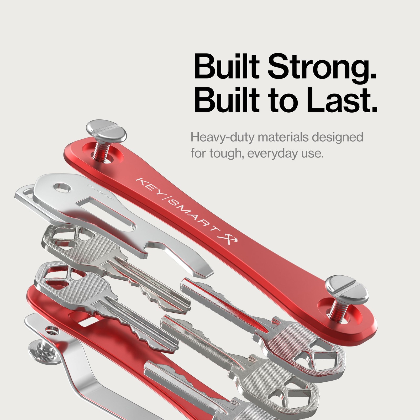 KeySmart Rugged – Multitool Key Holder for Keychain w/Bottle Opener and Pocke…