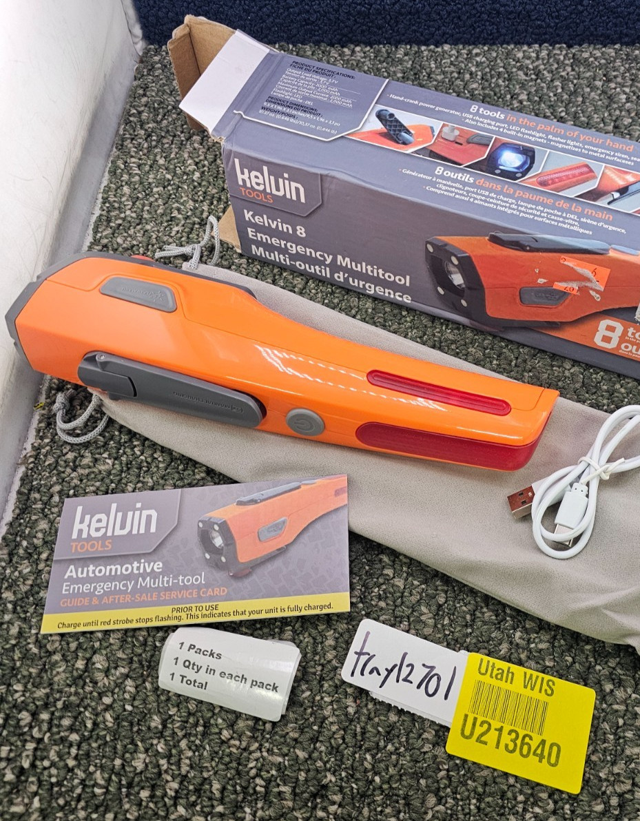 Kelvin Tools K8ORG01-01 Portable Safety Automotive Emergency Multi-Tool Orange