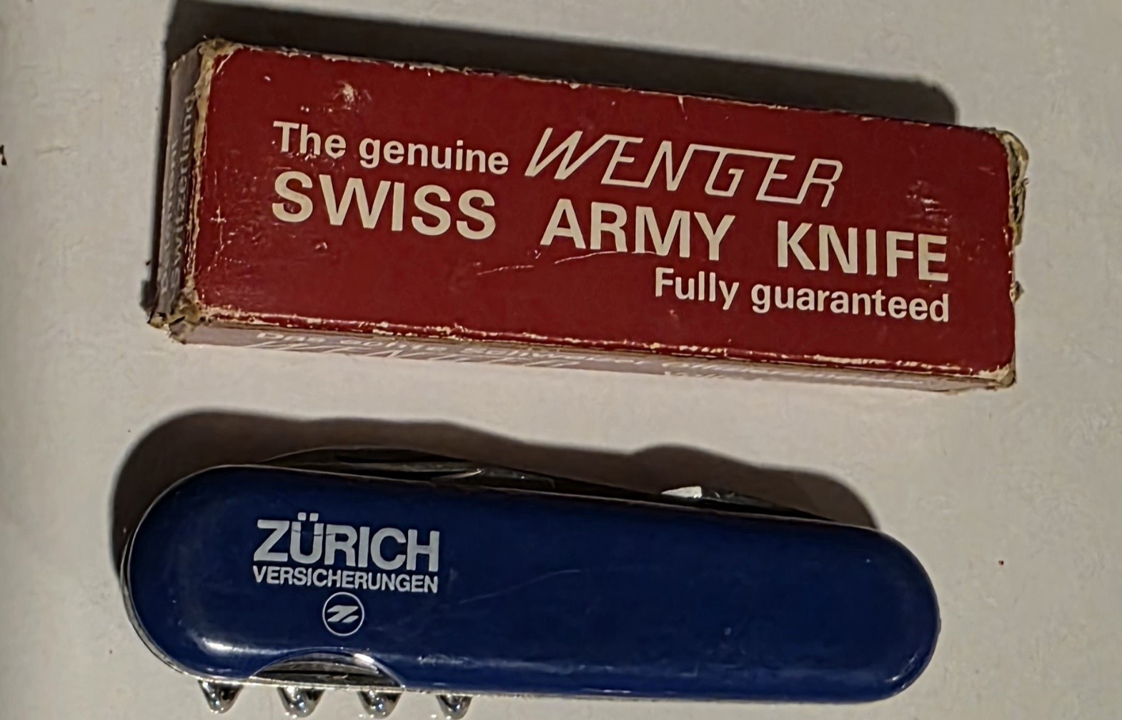 Wenger Blue Stainless Steel Multi-Tool Straight Edge Knife Tool with Box