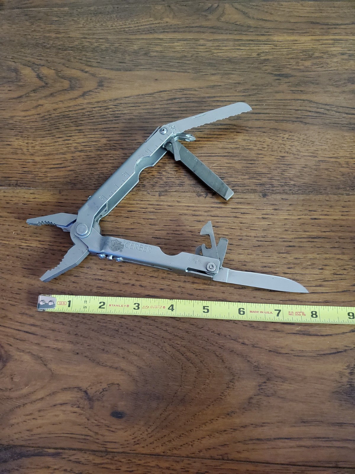 Gerber Multi Pocket Tool Vintage With Case Foldable Harley Davidson USA