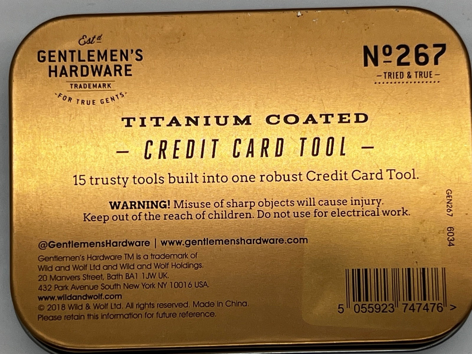 Gentlemen’s Hardware Credit Card Tool For Every Job with Case *NEW*