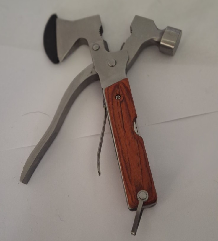 Whetstone Cutlery tool 10 in 1 multi-fuctional Stainless Axe head wooden handle