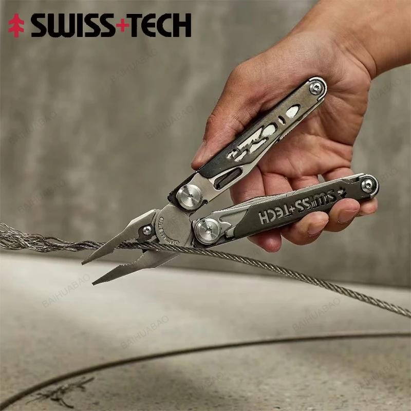 Swiss Tech 37-in-1 Multitool Pliers Folding Edc Scissors Survival Hand Tool