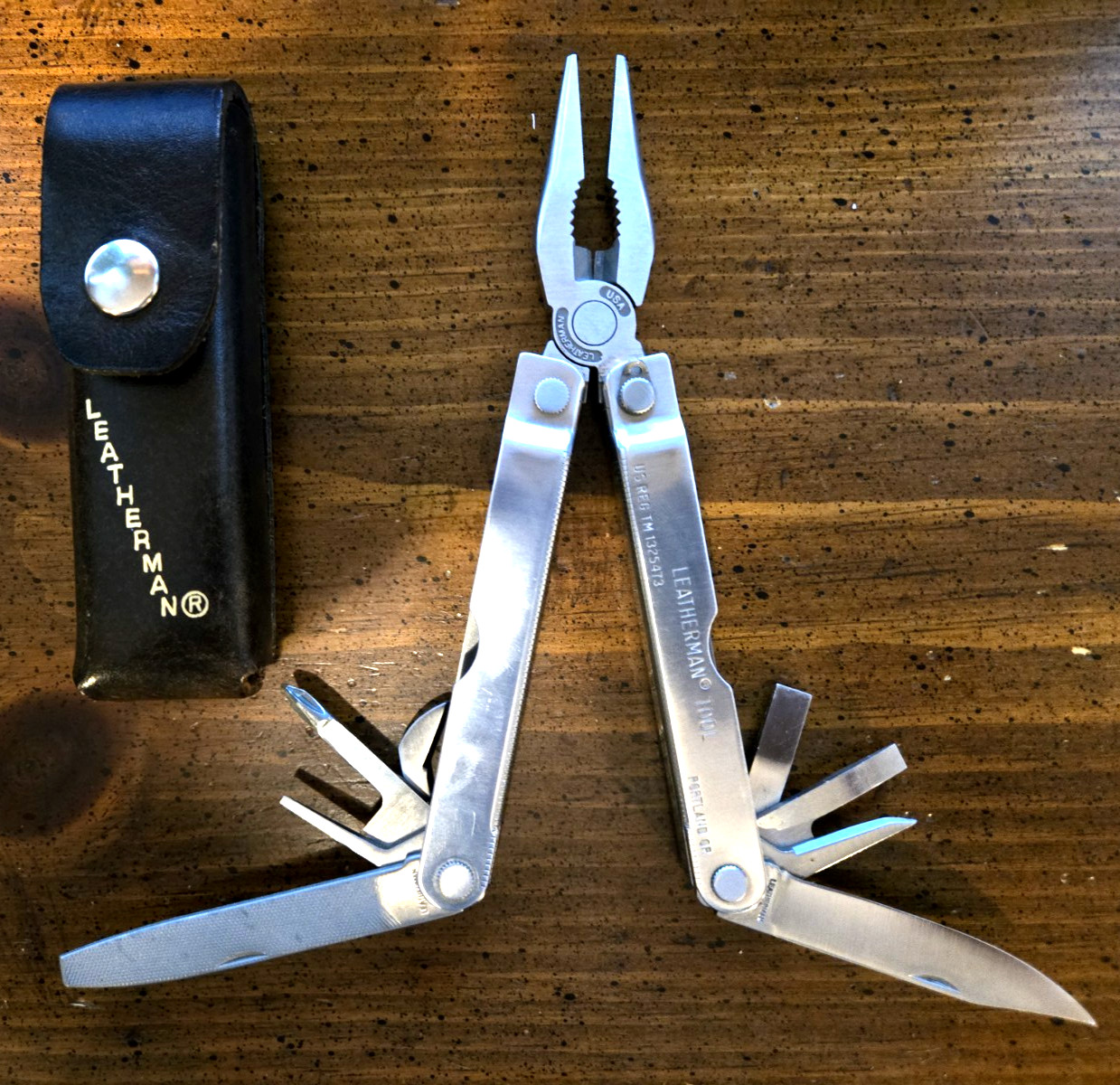 Leatherman PST (retired) Multi-Tool and Leather Sheath USA Vintage – LOOK!