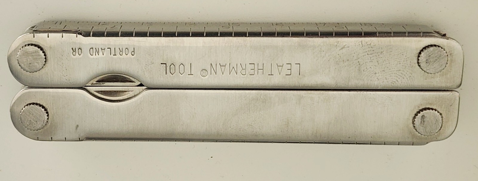 VTG Original Leatherman Multi-Tool Portland Oregon W/Sheath USA 4”