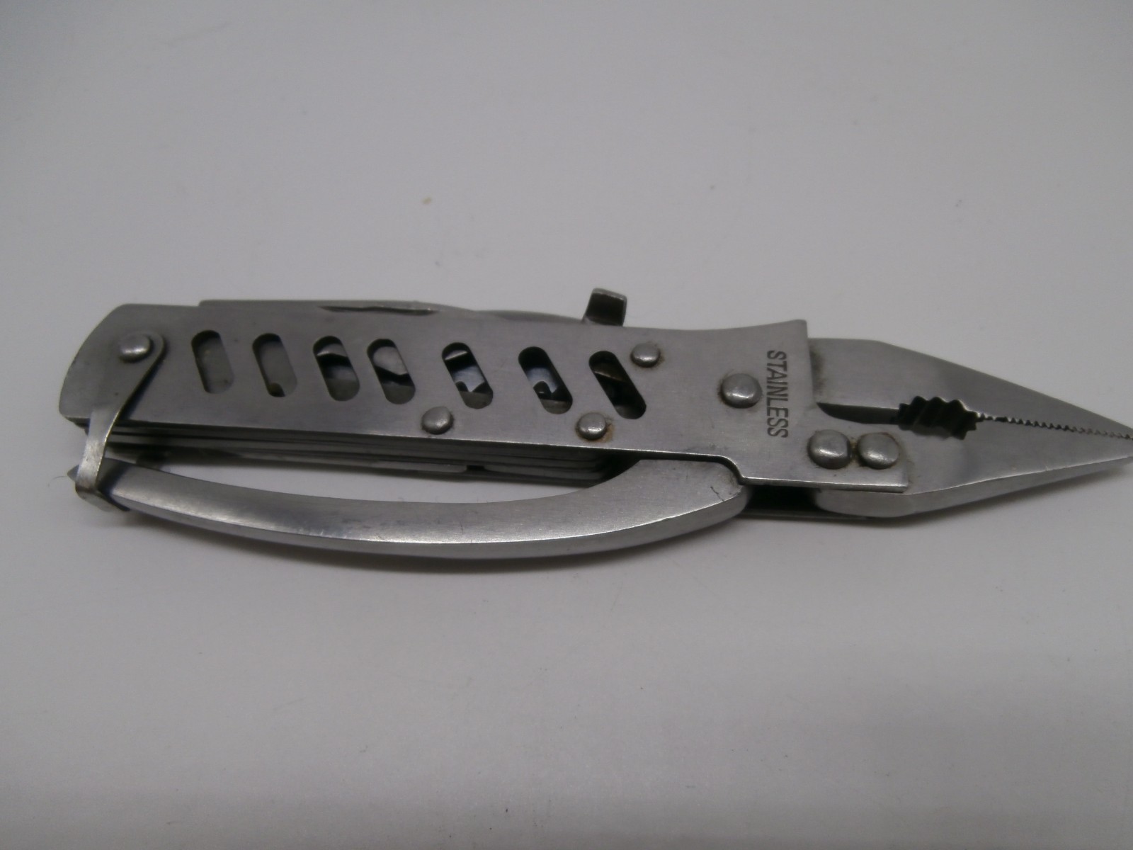 Multi-function Tool Plier Compact Pocket Wire Pliers Knife Saw, Stainless Steel