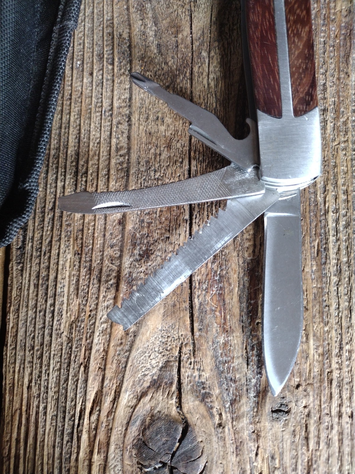 Sheffield Multi Tool Hatchet Axe Folding Knife Saw Blade Stainless with Sheath