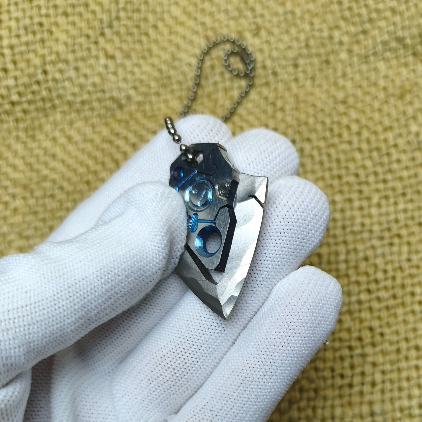 EDC arrow tip head flint stone bunch necklace ornament fell pendant UL