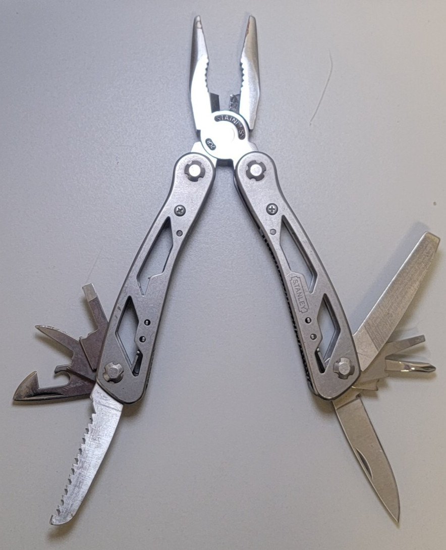 Stanley Multi Tool 2CR 12 in 1 Pocket Knife Pliers Saw Screwdriver File
