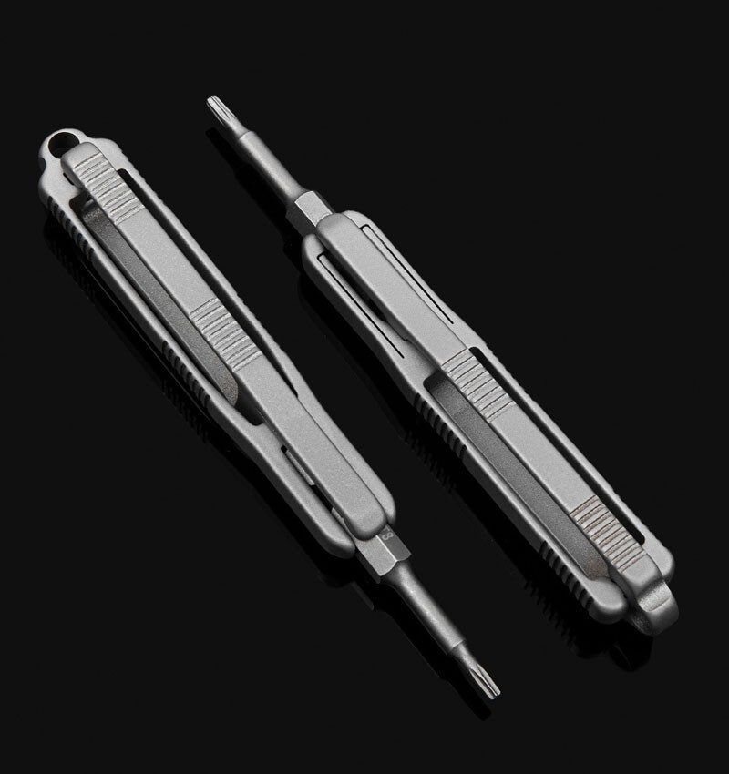 Pocket Titanium Alloy Screwdriver Cross Bit Portable Outdoor Gadget EDC Tools
